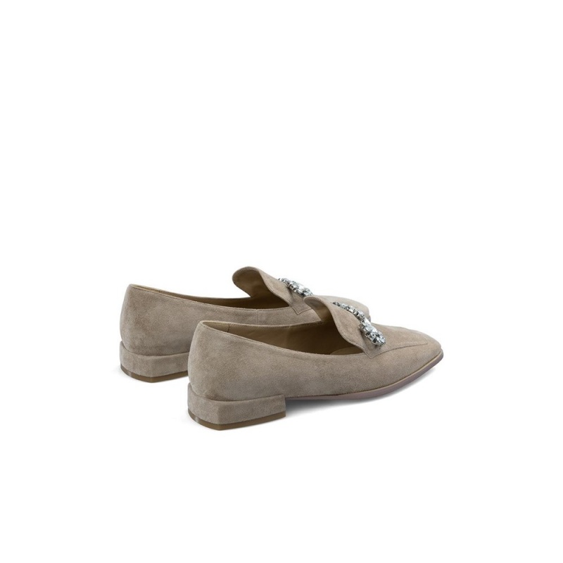 Mocassin Alma En Pena Rhinestone Embellishment Beige Femme | PYK-20765649